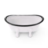 Farmhouse White Enameled Metal Bathtub Soap Dish (set of 6 dishes)