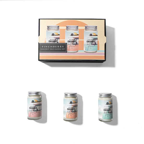 Coconut Wax Candle Gift Set - Set of 3