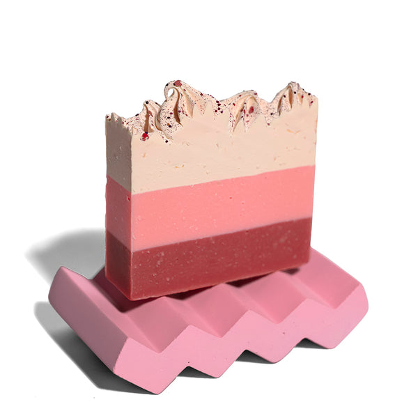 Modern Cement Soap Dish - Pink - Set of 4